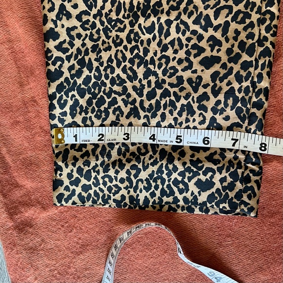 Vintage Animal Print ALLISON TAYLOR Pure Silk Lightweight Crop Retro Pants - Picture 7 of 8
